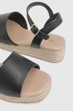 boohoo Sandales Compensées Plateforme À 2 Brides Coupe Extra Large< Chaussures Festives|Chaussures À Talons