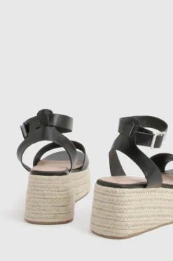 Sandales Compensées Plateforme À 2 Brides