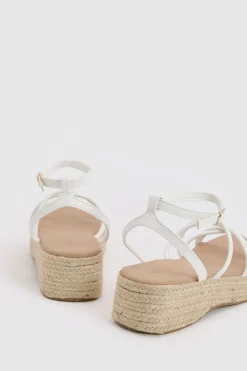 Sandales Compensées À Plateforme Et Brides
