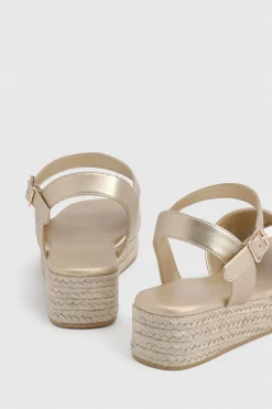 boohoo Sandales Compensées Plateforme À 2 Brides Coupe Extra Large< Chaussures Festives|Chaussures À Talons