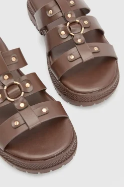 boohoo Sandales Compensées Style Gladiateur À Détails Clous Imposants< Sandales