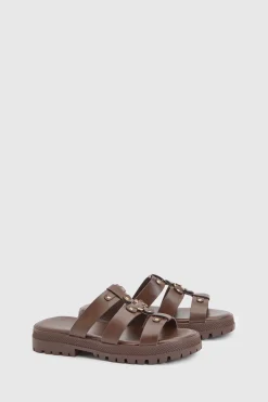 boohoo Sandales Compensées Style Gladiateur À Détails Clous Imposants< Sandales