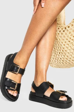 boohoo Sandales Dad massives à détail boucle< Sandales