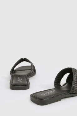 boohoo Sandales Découpées en Raffia pour Pieds Larges< Sandales