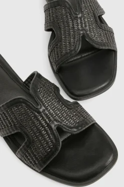 boohoo Sandales Découpées en Raffia pour Pieds Larges< Sandales
