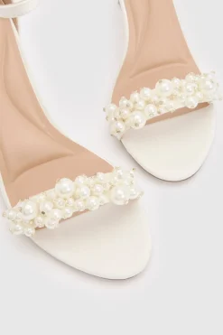Coast Sandales De Mariée Ava En Satin À Talon Aiguille Haut Ornées De Perles< Chaussures À Talons|Sandales