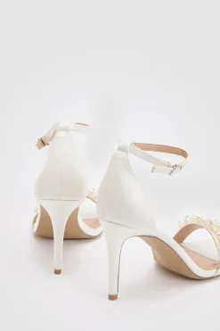 Coast Sandales De Mariée Ava En Satin À Talon Aiguille Haut Ornées De Perles< Chaussures À Talons|Sandales