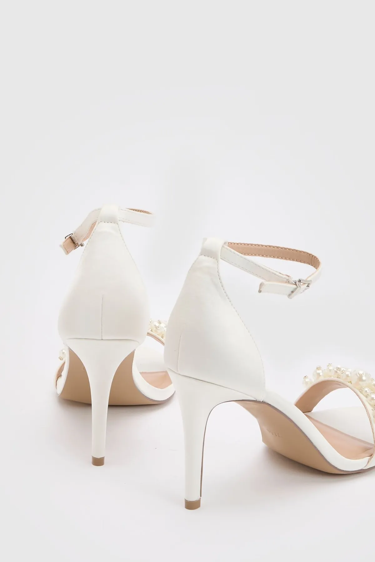Coast Sandales De Mariée Ava En Satin À Talon Aiguille Haut Ornées De Perles< Chaussures À Talons|Sandales