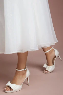 Coast Sandales de Mariée Tala en Satin à Nœud Structuré Talon Haut Plateforme< Chaussures À Talons|Sandales