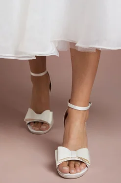 Coast Sandales de Mariée Tala en Satin à Nœud Structuré Talon Haut Plateforme< Chaussures À Talons|Sandales