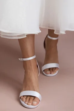 Sandales de Mariée Talia à Plateforme et Talon Haut en Satin