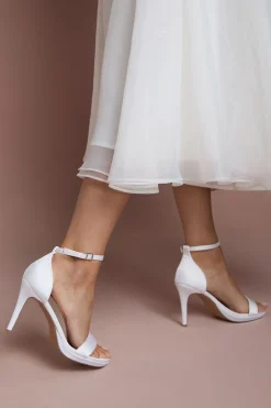 Sandales de Mariée Talia à Plateforme et Talon Haut en Satin