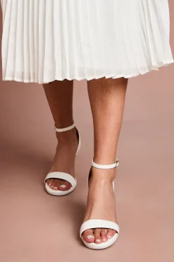 Sandales De Mariée Talia À Talons Hauts Et Plateforme En Synthétiquecuir