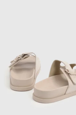 boohoo Sandales À Double Boucle Réglable Avec Semelle Anatomique En Lin< Sandales