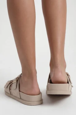 boohoo Sandales À Double Boucle Réglable Avec Semelle Anatomique En Lin< Sandales