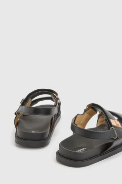 boohoo Sandales À Double Bride Avec Verrou Coupe Large< Sandales