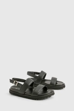 Sandales à double lanière pour pieds larges