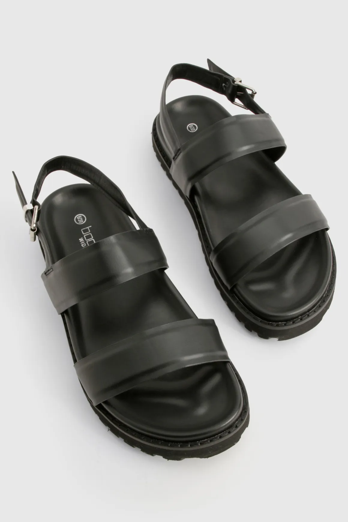 Sandales à double lanière pour pieds larges