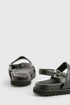 Sandales à double lanière pour pieds larges
