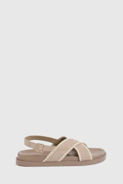 boohoo Sandales À Détail De Surpiqûre Entrecroisée< Sandales
