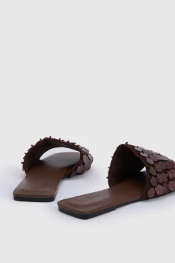 Sandales À Détails Ornementaux En Coquillage