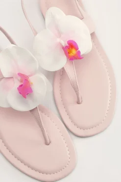 Sandales À Entredoigt Avec Détail Orchidée