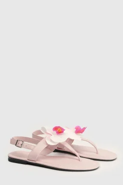 Sandales À Entredoigt Avec Détail Orchidée