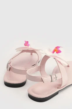 Sandales À Entredoigt Avec Détail Orchidée