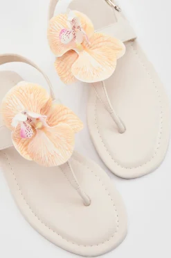Sandales À Entredoigt Avec Détail Orchidée