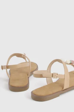 boohoo Sandales À Entredoigt Ornées De Perles< Sandales