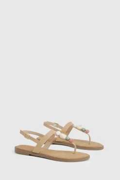 boohoo Sandales À Entredoigt Ornées De Perles< Sandales