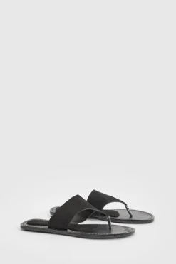 boohoo Sandales Entre-doigts En Faux Suède Avec Détails De Couture< Sandales