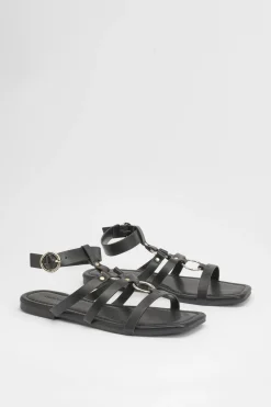 boohoo Sandales Gladiateur À Détails D'anneaux Métalliques< Sandales