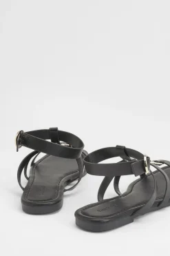 boohoo Sandales Gladiateur À Détails D'anneaux Métalliques< Sandales