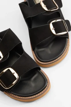 Sandales Louisa À Semelle Anatomique En Synthétique Avec Double Boucle