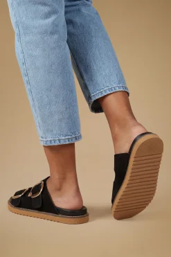 Sandales Louisa À Semelle Anatomique En Synthétique Avec Double Boucle