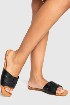 boohoo Sandales Mule Basique Tissées<Femme Sandales|Basiques