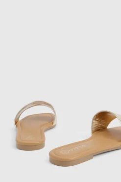 boohoo Sandales mule minimalistes à grande coupe< Sandales|Chaussures Dorées