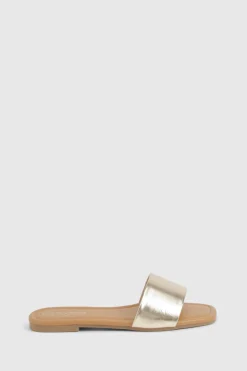 boohoo Sandales mule minimalistes à grande coupe< Sandales|Chaussures Dorées