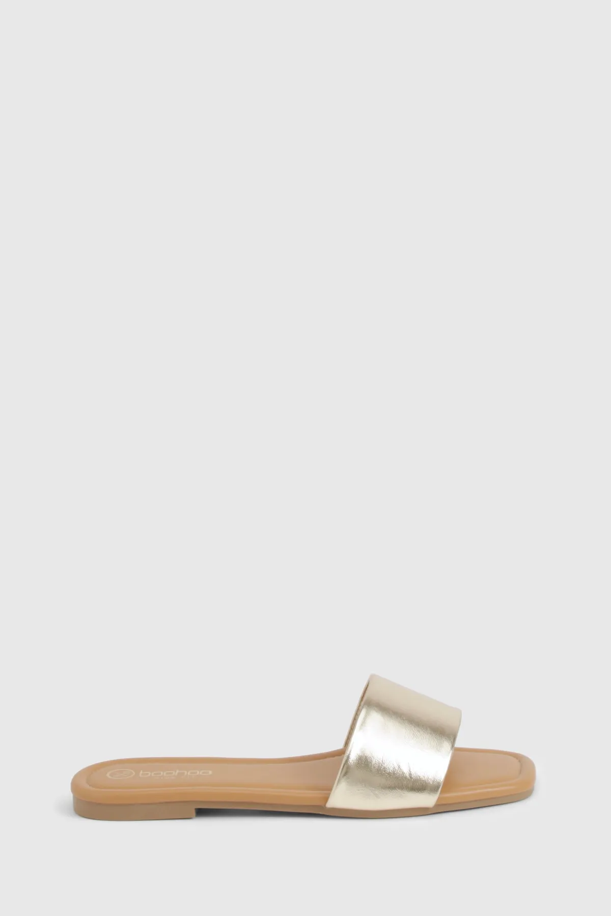 boohoo Sandales mule minimalistes à grande coupe< Sandales|Chaussures Dorées