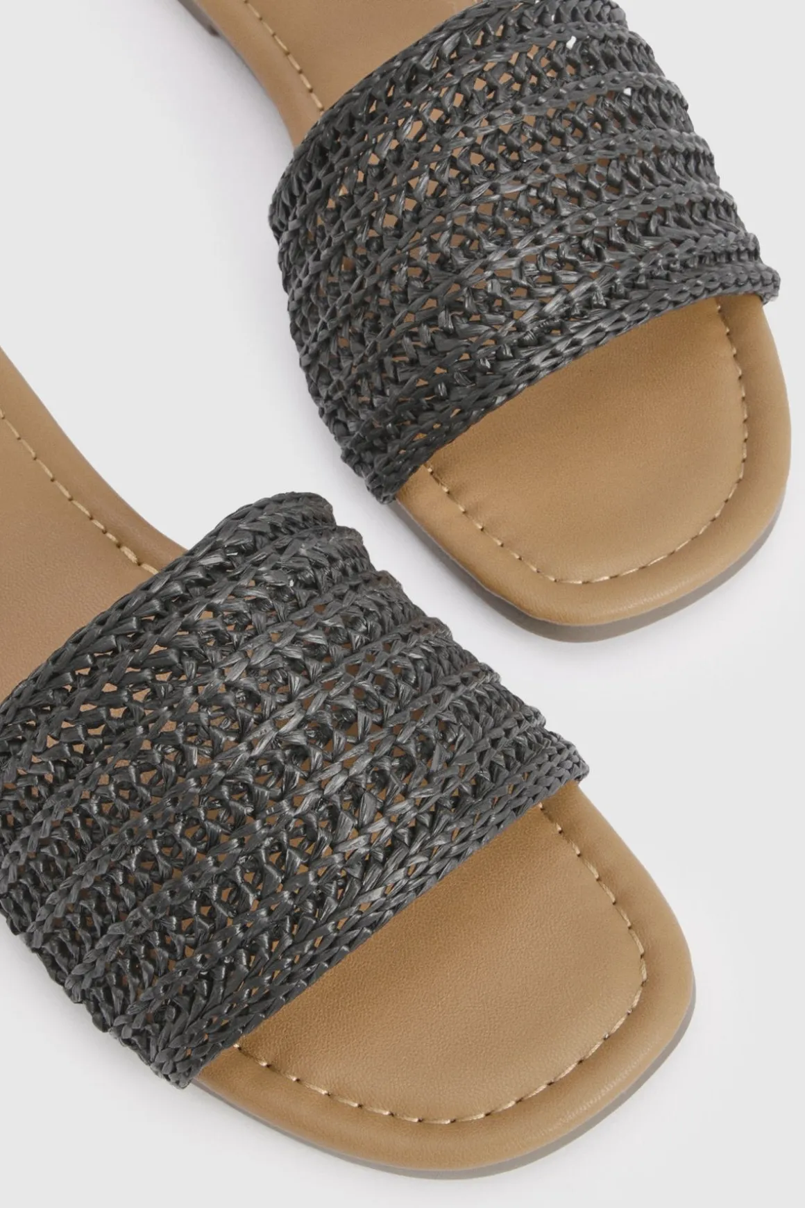 Sandales Mules À Bout Carré En Crochet