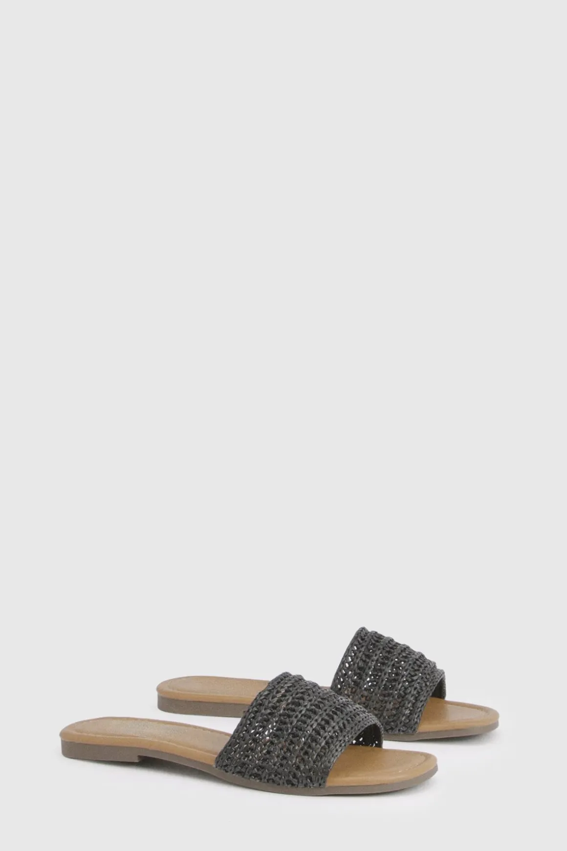 Sandales Mules À Bout Carré En Crochet