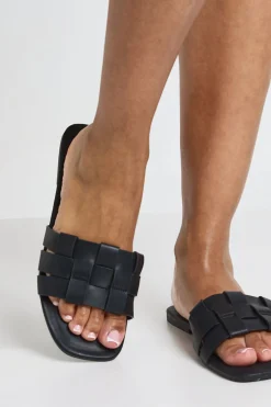 boohoo Sandales Mules À Bout Carré Tressé< Sandales