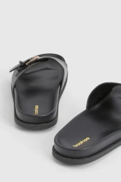 boohoo Sandales Mules À Bride Avec Boucle Et Coupe Large< Sandales