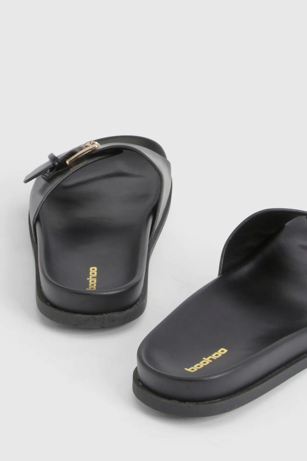 boohoo Sandales Mules À Bride Avec Boucle Et Coupe Large< Sandales