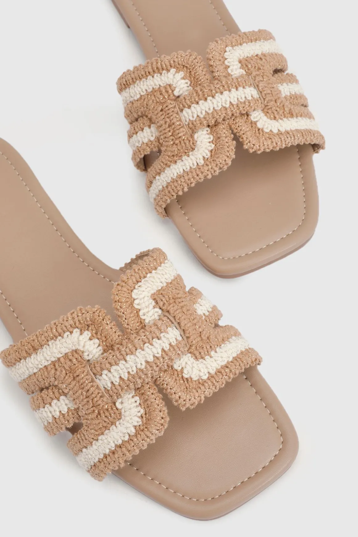 Sandales Mules À Découpes Crochet