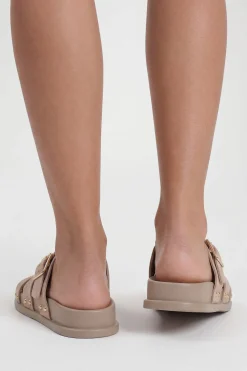 boohoo Sandales Mules À Double Bride En Synthétique Avec Découpes Et Semelle Anatomique< Sandales