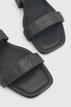 boohoo Sandales Mules À Double Bride Effet Crochet< Sandales