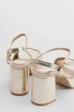 Oasis Sandales À Plateforme Carolynne En Synthétiquecuir Métallisé À Talon Bloc Et Bout Ouvert< Chaussures À Talons|Sandales