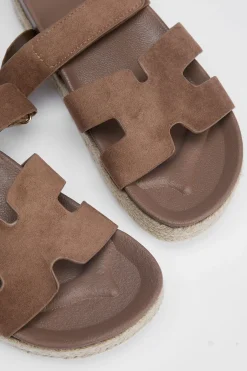 Sandales Plateforme À Double Bride Ajourée